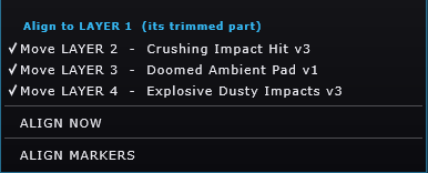 The ALIGN menu