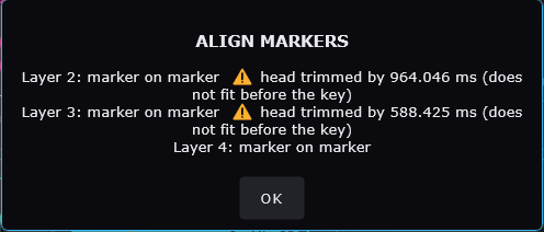 The ALIGN MARKERS report